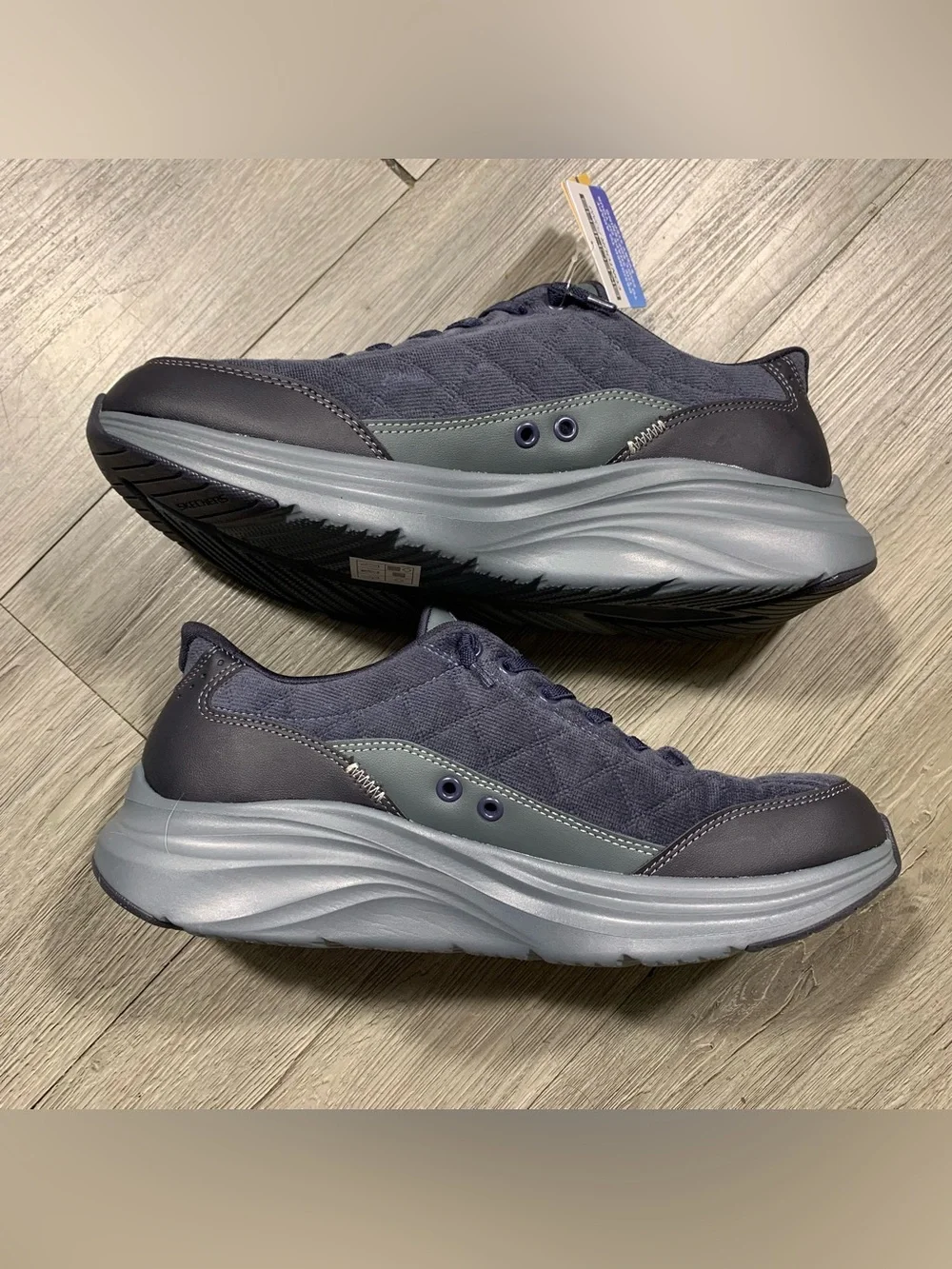 Skechers Slip-ins: Contour Foam - Cozy Fit Cordelux Navy Blue NWT SIZE 8.5